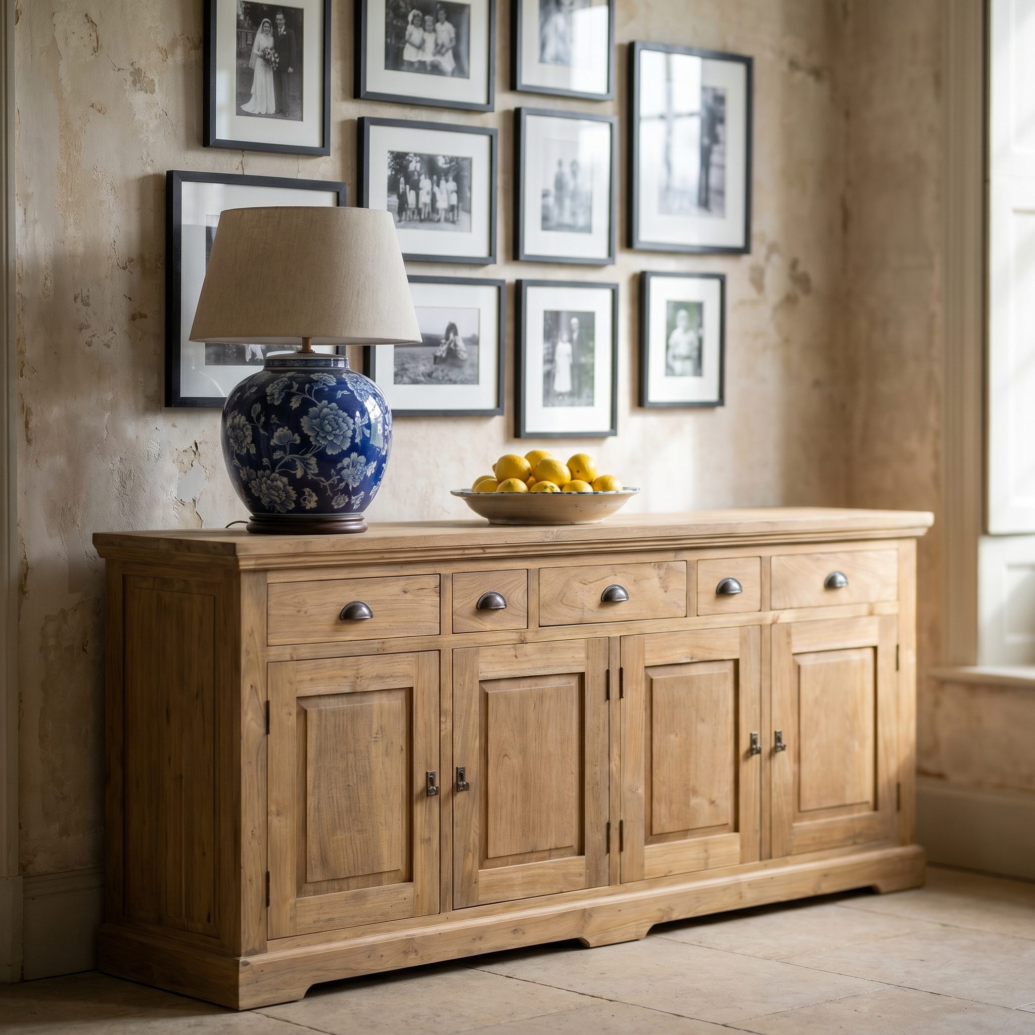 Großes Sideboard Avignon aus recyceltem Teakholz