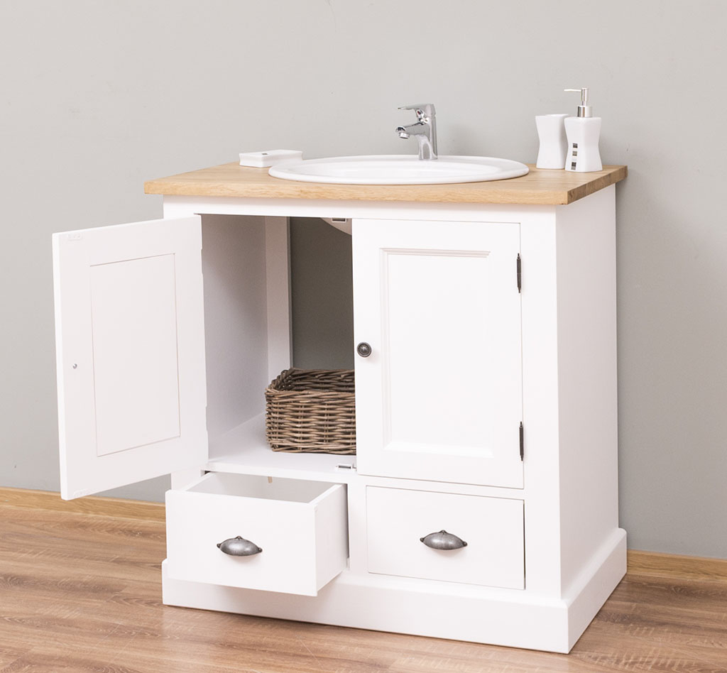 Rustikaler Waschbeckenschrank im Shabby Style - in vielen Farben erhältlich! Rustikaler Waschbeckenschrank im Shabby Style - in vielen Farben erhältlich!