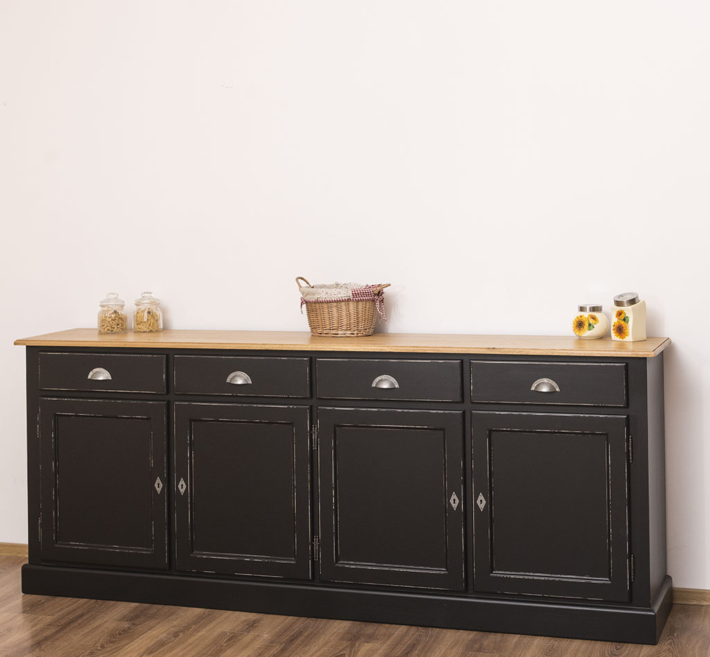 Langes Sideboard im klassischen Landhausstil - in vielen Farben erhältlich! Langes Sideboard im klassischen Landhausstil - in vielen Farben erhältlich!
