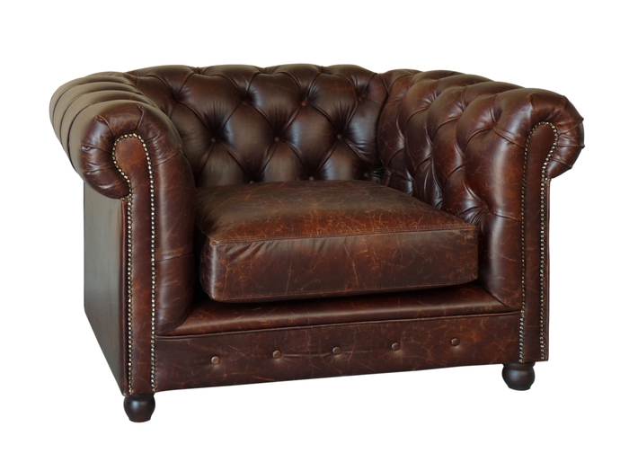 ML-09118 Eleganter Sessel Landhaus Chesterfield