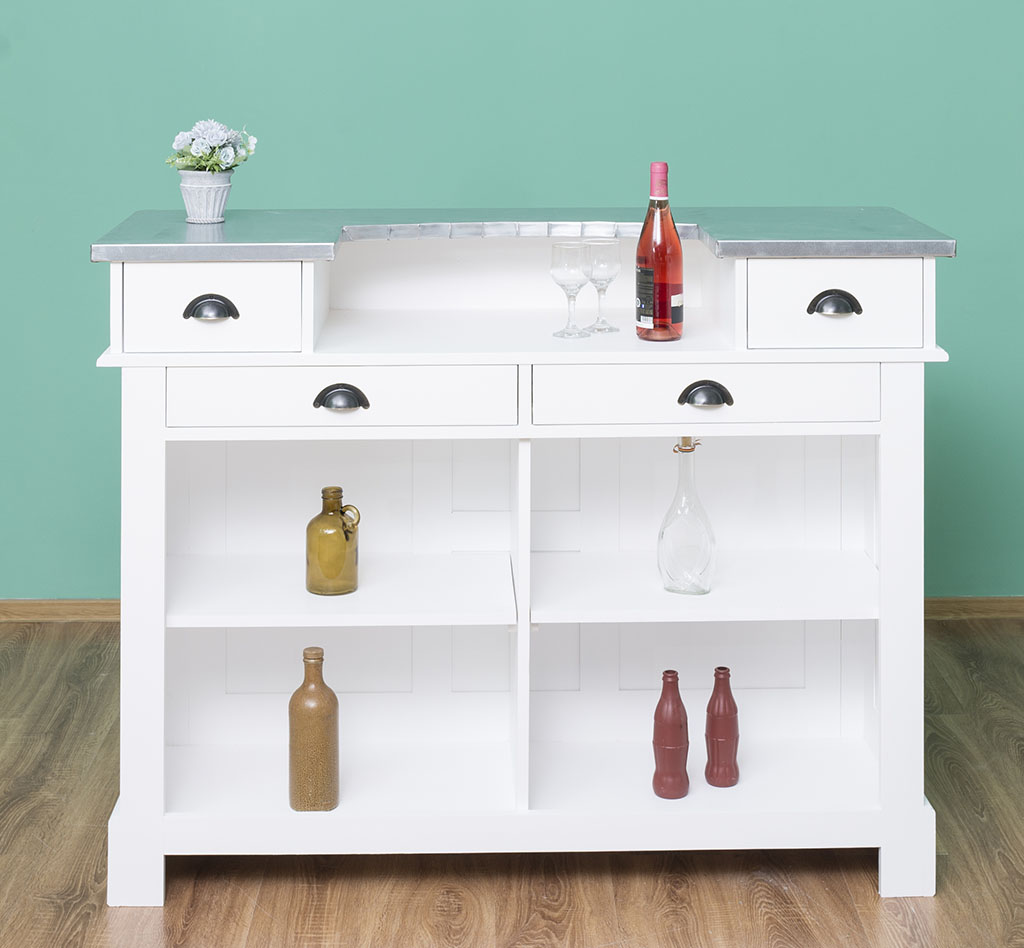 Bar mit Aufsatz im Landhausstil 140 cm breit - in vielen Farben erhältlich! Bar mit Aufsatz im Landhausstil 140 cm breit - in vielen Farben erhältlich!