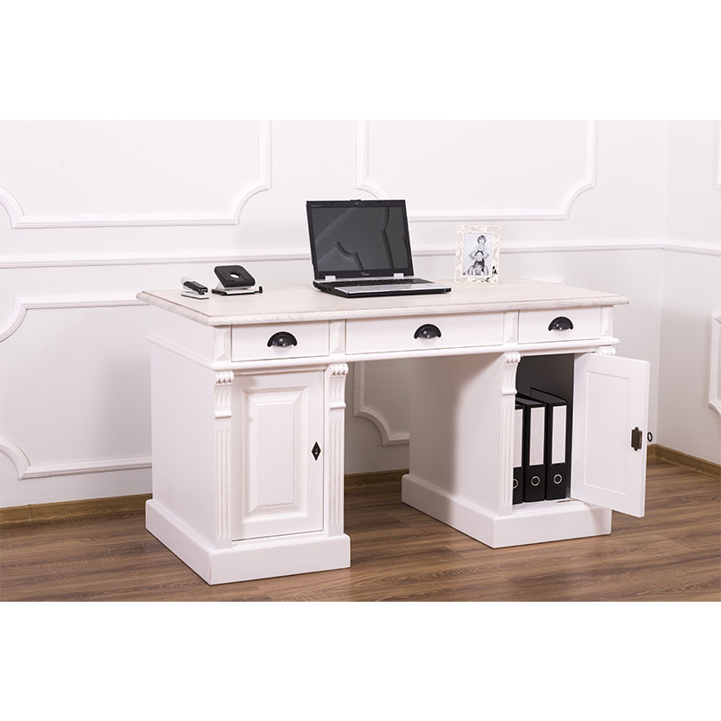 Edler Schreibtisch im klassischen Landhausstil - in vielen Farben erhältlich!