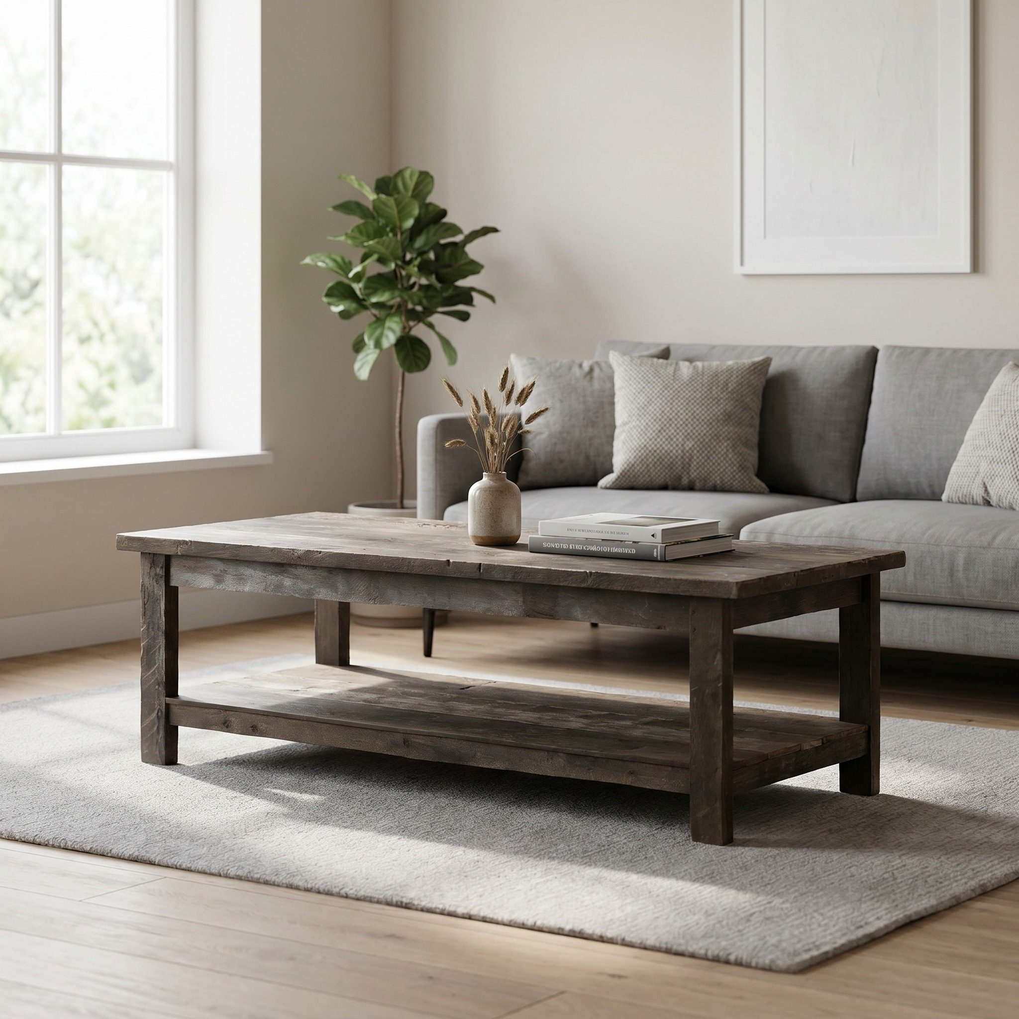 Rustikaler Farmhouse Couchtisch aus altem Teakholz - Aura Peeperkorn