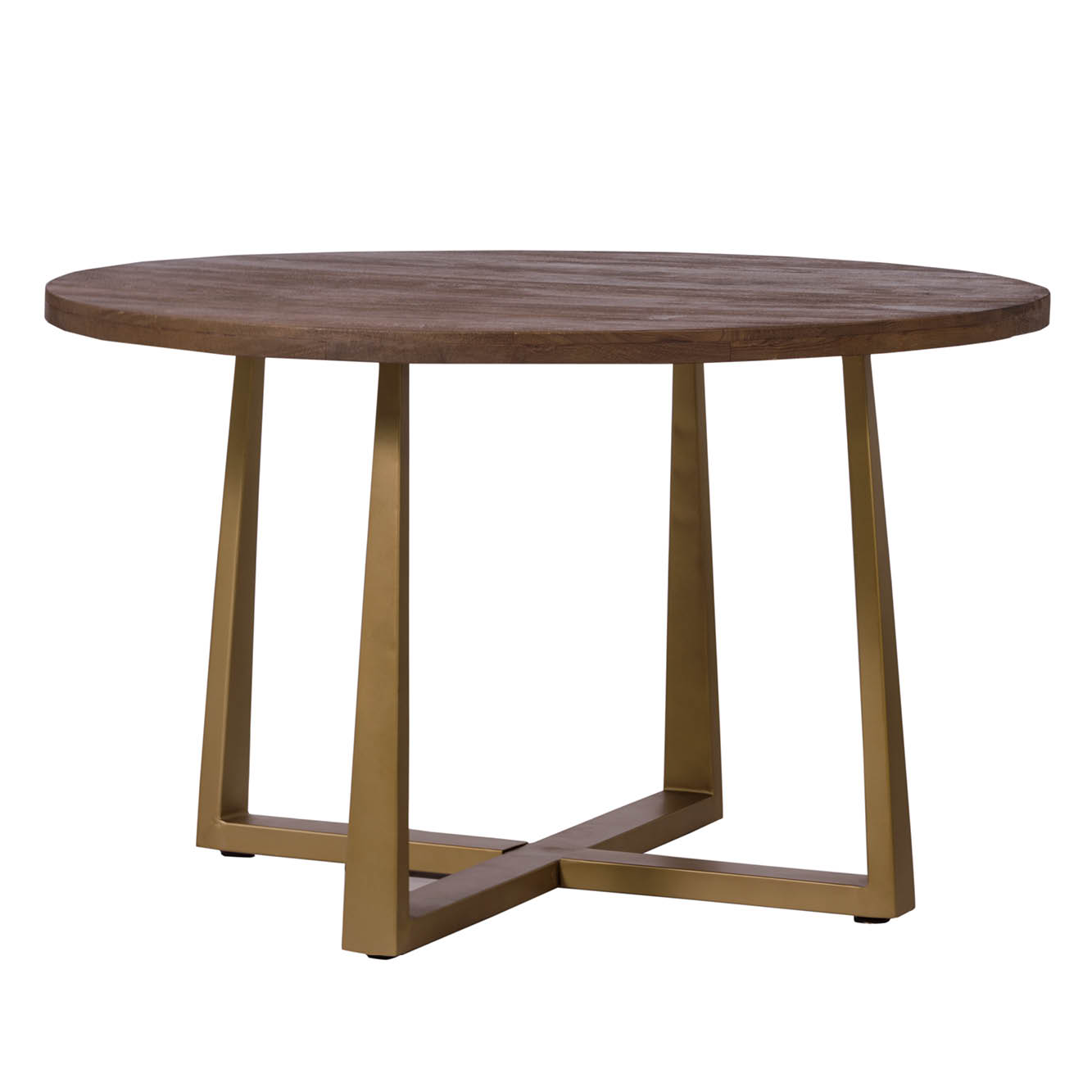 Runder Mangoholz-Esstisch Dorset – 130 cm, rustikal & modern