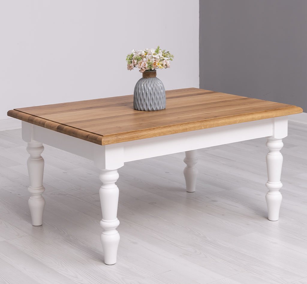 Couchtisch Luberon mit Eichenplatte, 90 x 65 cm