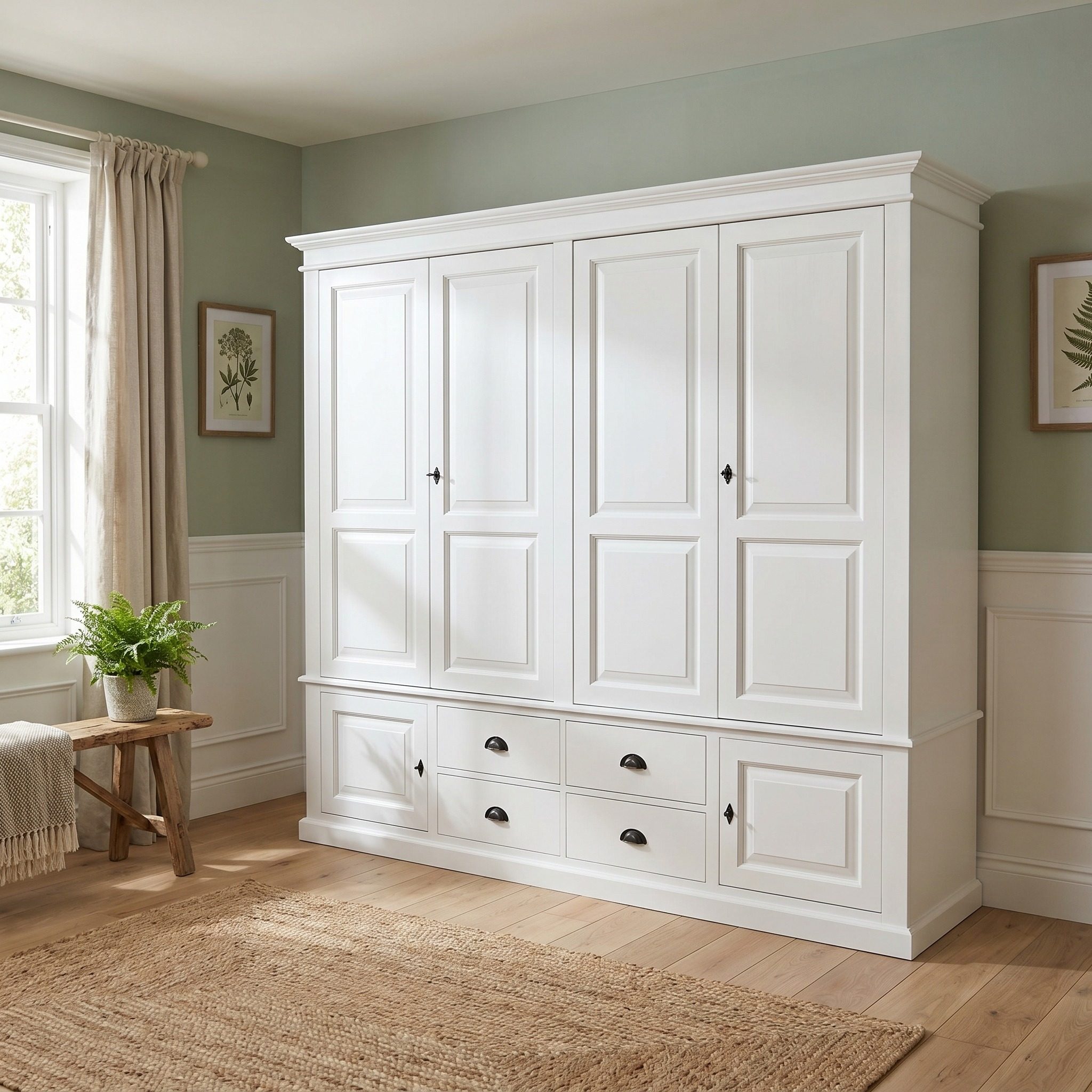 Eleganter Kleiderschrank im Landhausstil - in vielen Farben erhältlich!