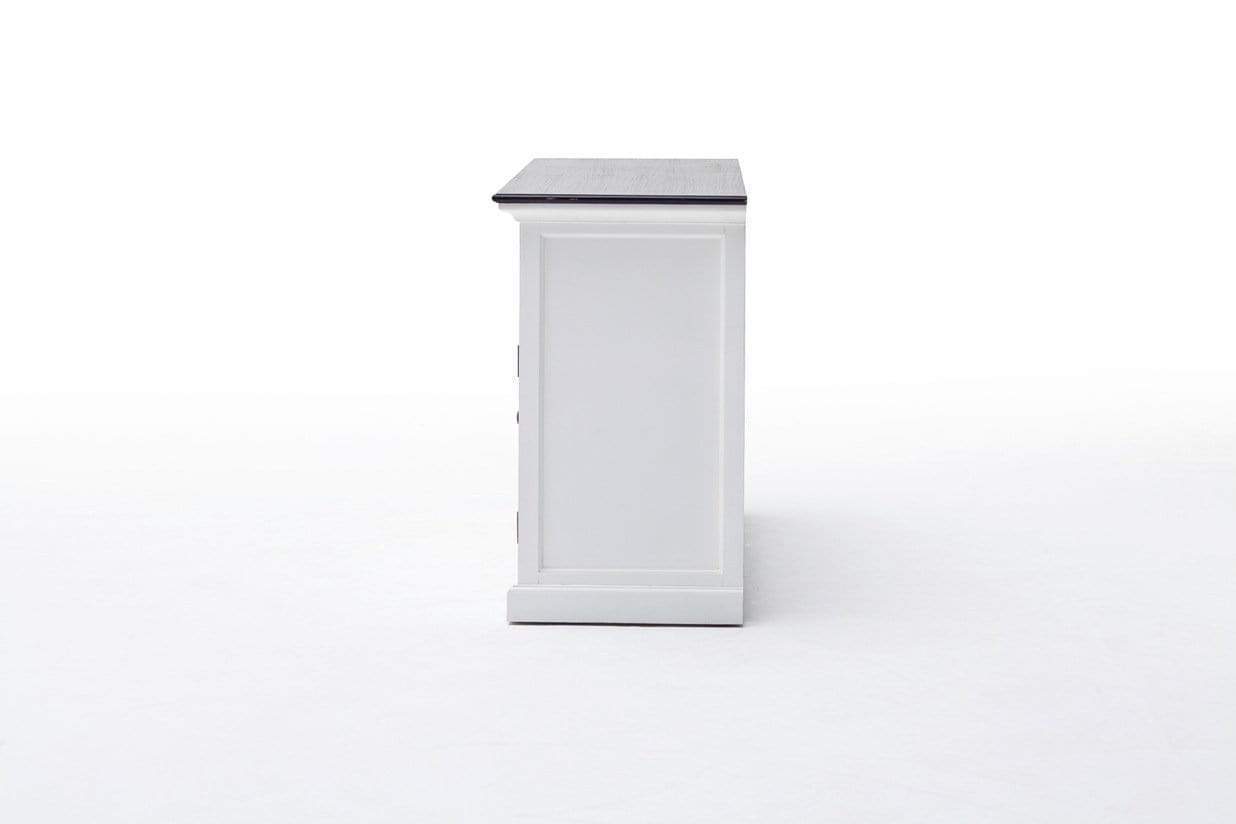 Halifax Contrast Buffet – Weiß mit schwarzer Tischplatte
