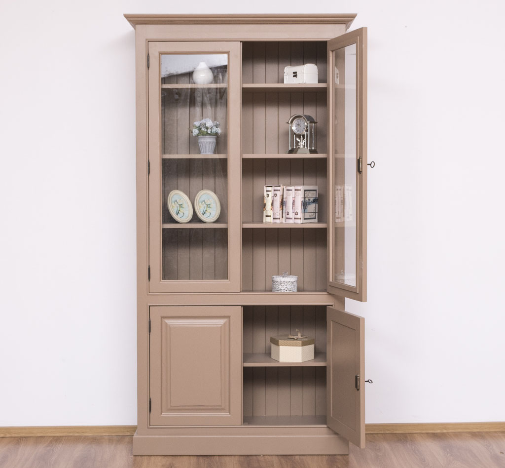 PS149-P022-P088A_1 Schöner Vitrinenschrank im Landhausstil - in vielen Farben erhältlich!