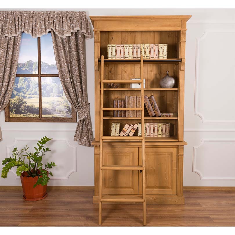 Kompaktes Bücherregal mit Leiter Landhaus - in vielen Farben erhältlich!