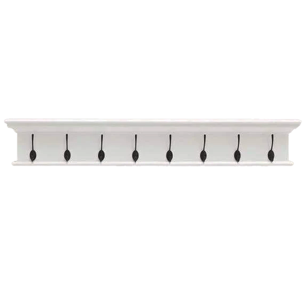 Halifax Wandgarderobe mit 8 Haken – Weiß