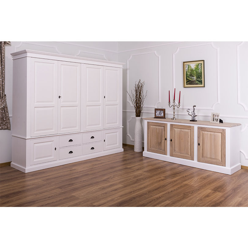 Eleganter Kleiderschrank im Landhausstil - in vielen Farben erhältlich!