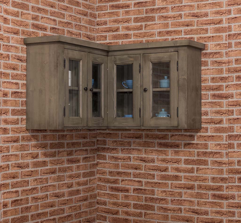 Passgenauer Eckhängeschrank im Shabby Chic - in vielen Farben erhältlich!