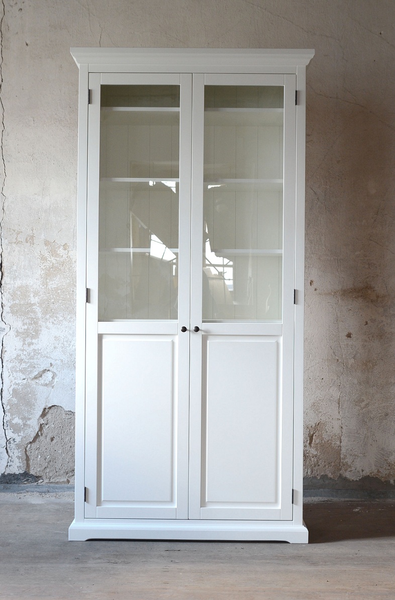 Schicke Vitrine Amber Landhaus Weiß