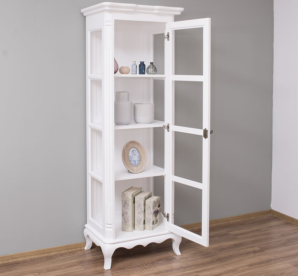 PS652-P004_3 Schmale Vitrine Chic Collection Barockstil - in vielen Farben erhältlich!