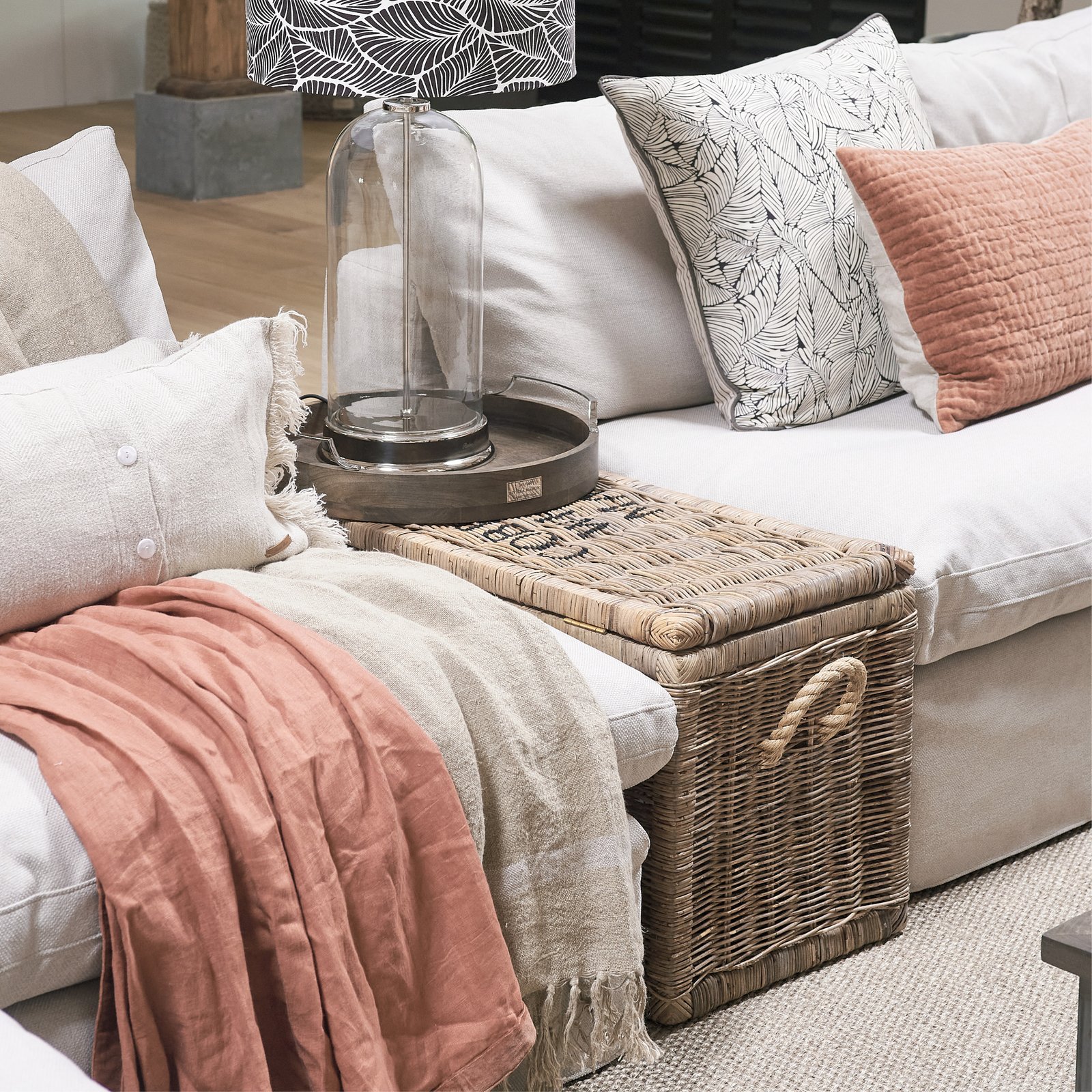 Rustic Rattan Cobblers Wharf Trunk