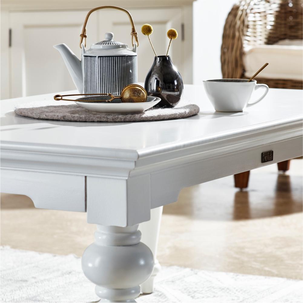 Provence Rechteckiger Couchtisch – Weiß