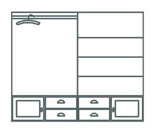 Eleganter Kleiderschrank im Landhausstil - in vielen Farben erhältlich!