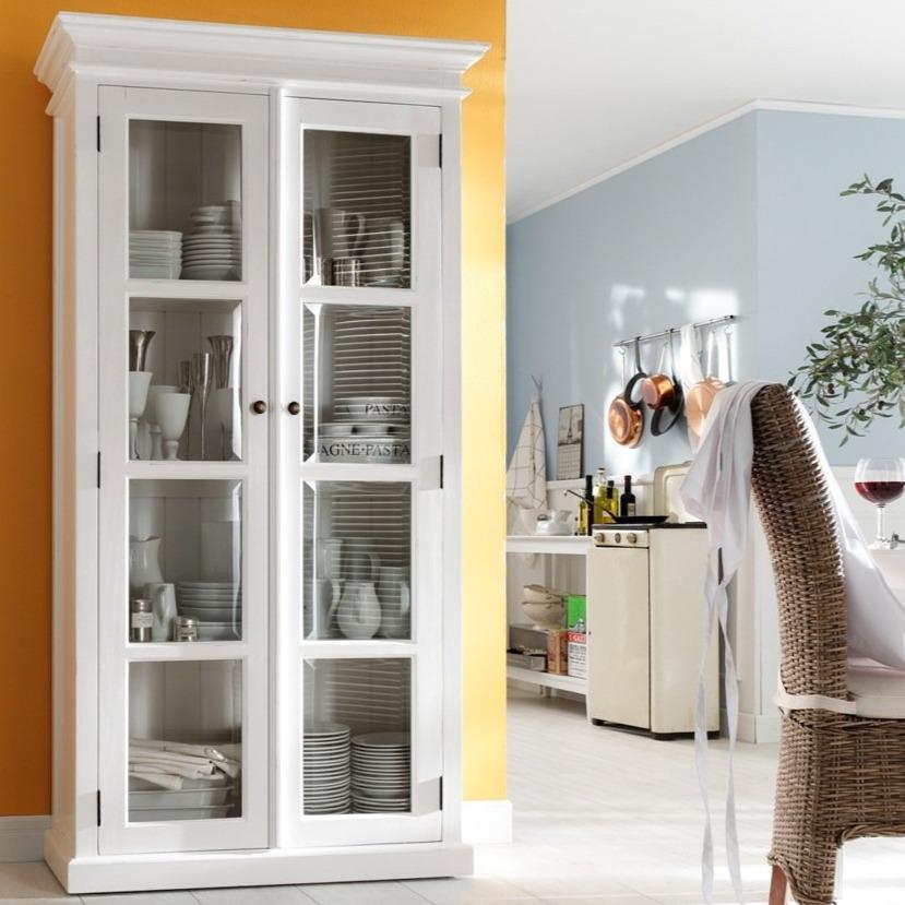 Halifax Doppel-Vitrine – Weiß