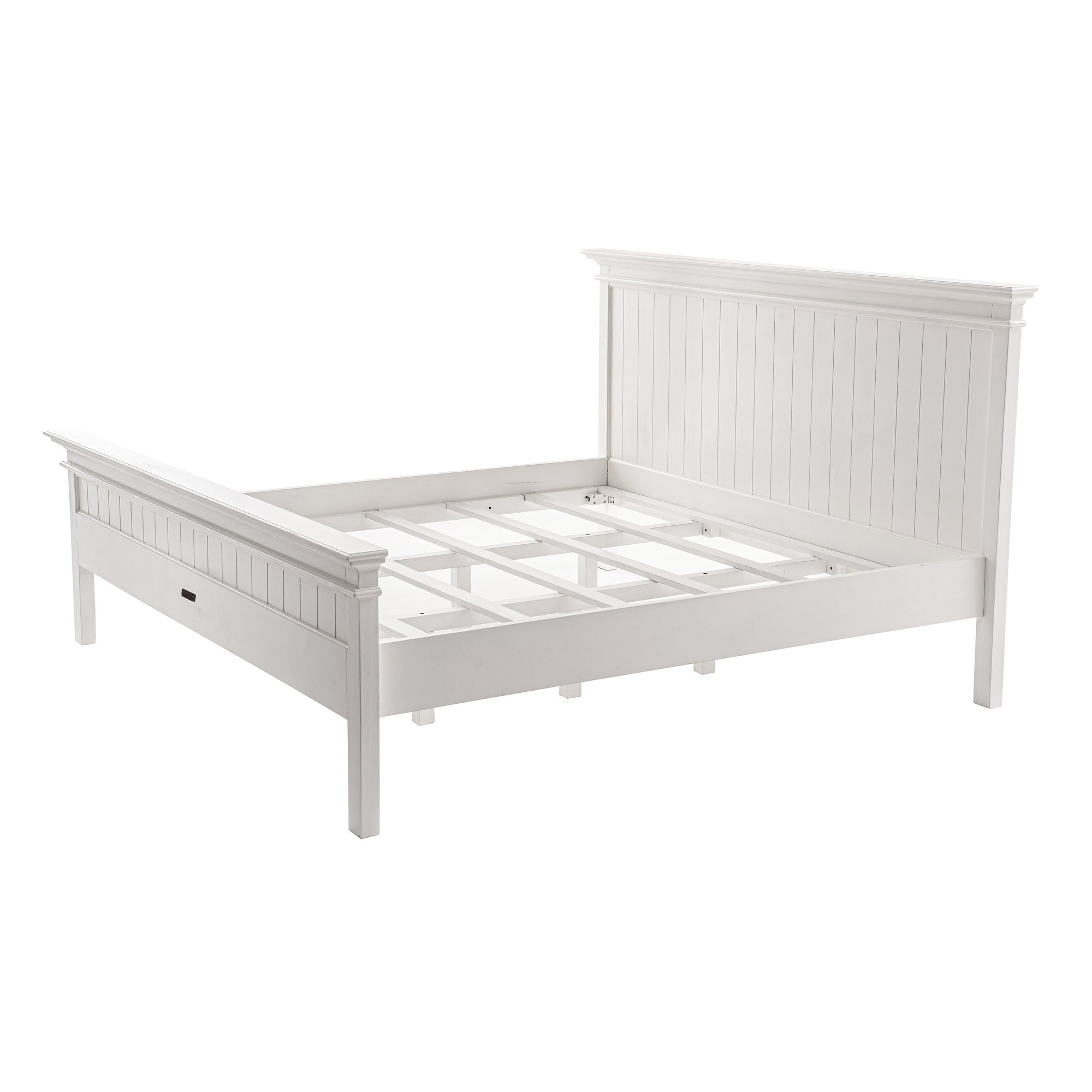 Halifax Doppelbett 200 im Landhausstil – Massivholz Weiß