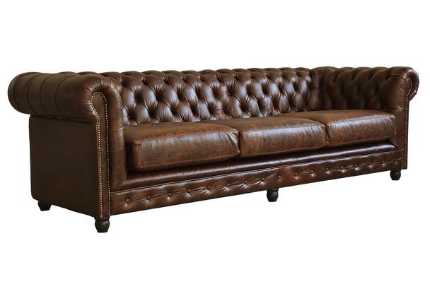 Edle Couch Landhaus Chesterfield 3-Sitzer 260 cm