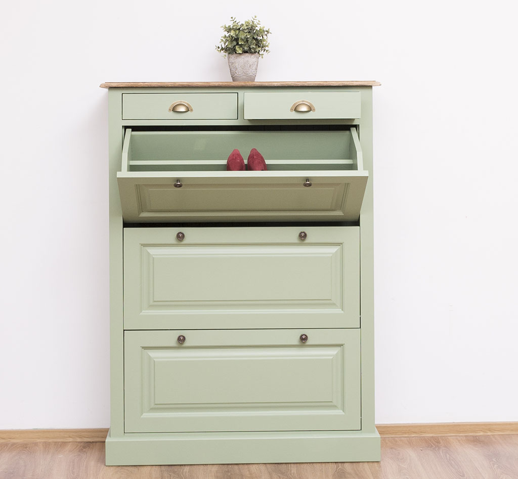 Eleganter Schuhschrank im Shabby Chic - in vielen Farben erhältlich!