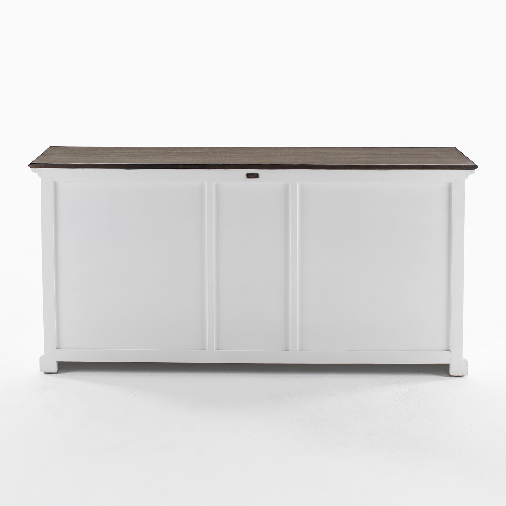 Halifax Accent Sideboard mit 3 Schubladen und 5 Türen – Weiß gewischt & Dunkelbraun