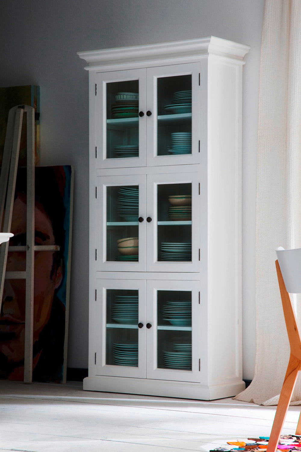 Halifax Vitrinenschrank Mittelgroß – Weiß