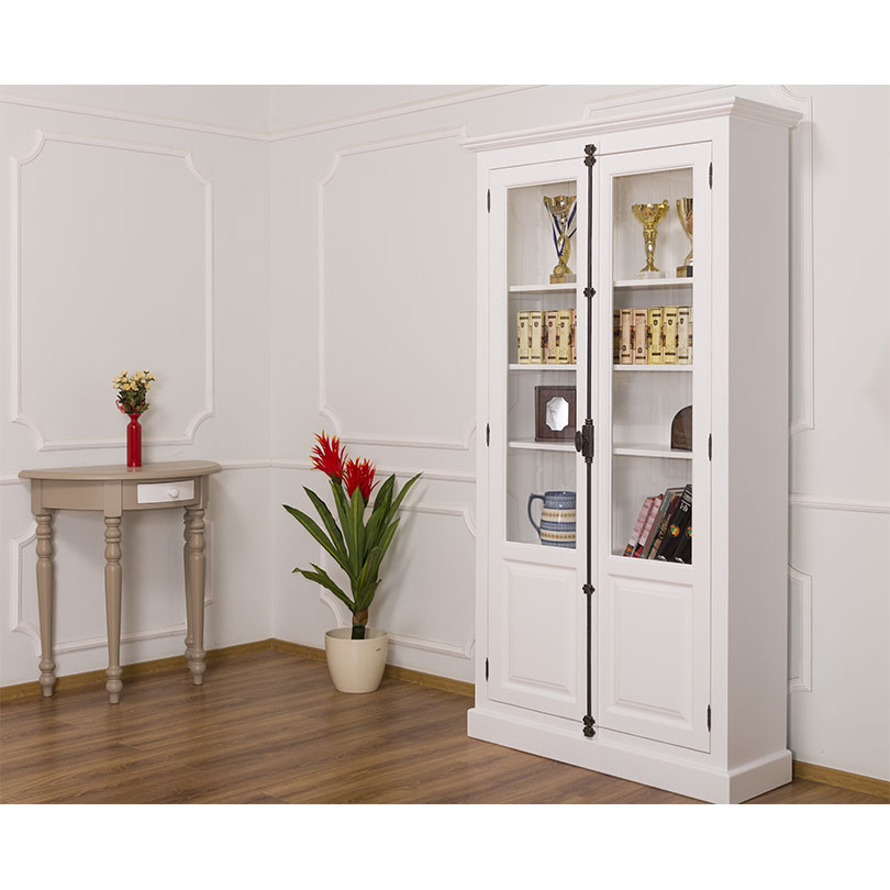 Eleganter schmaler Vitrinenschrank - in vielen Farben erhältlich!