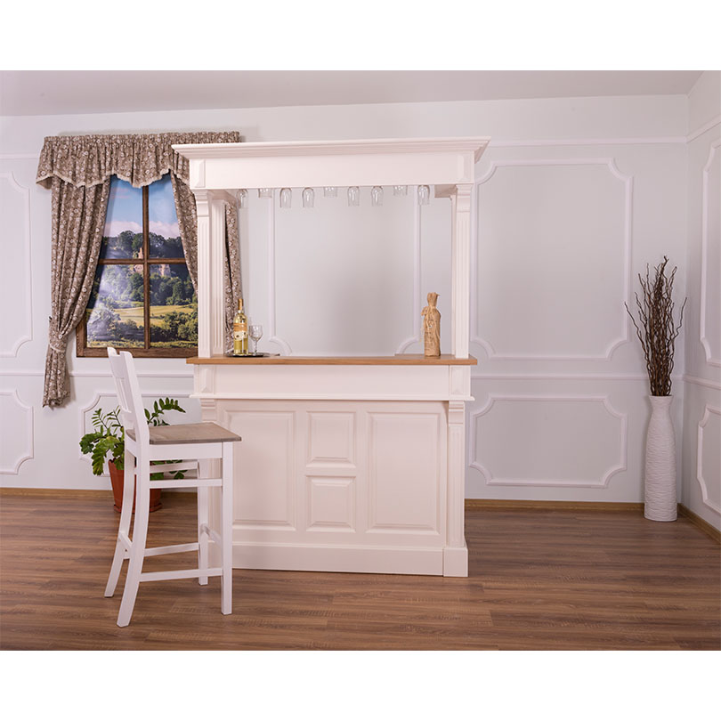 Bar mit Aufsatz im Landhausstil 140 cm breit - in vielen Farben erhältlich! Bar mit Aufsatz im Landhausstil 140 cm breit - in vielen Farben erhältlich!