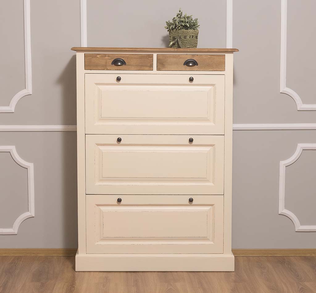 Eleganter Schuhschrank im Shabby Chic - in vielen Farben erhältlich!