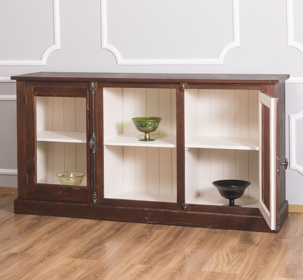 Sideboard mit Glastüren im französischen Landhausstil - in vielen Farben erhältlich!