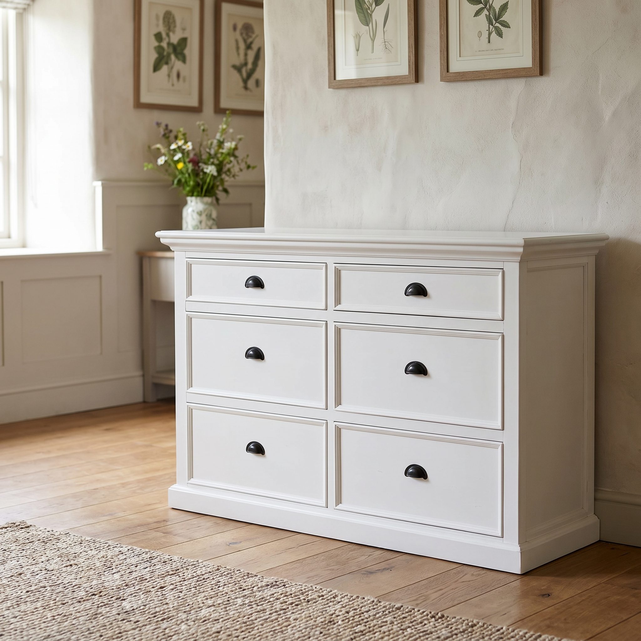 Halifax Schlafzimmer-Kommode – Weiß