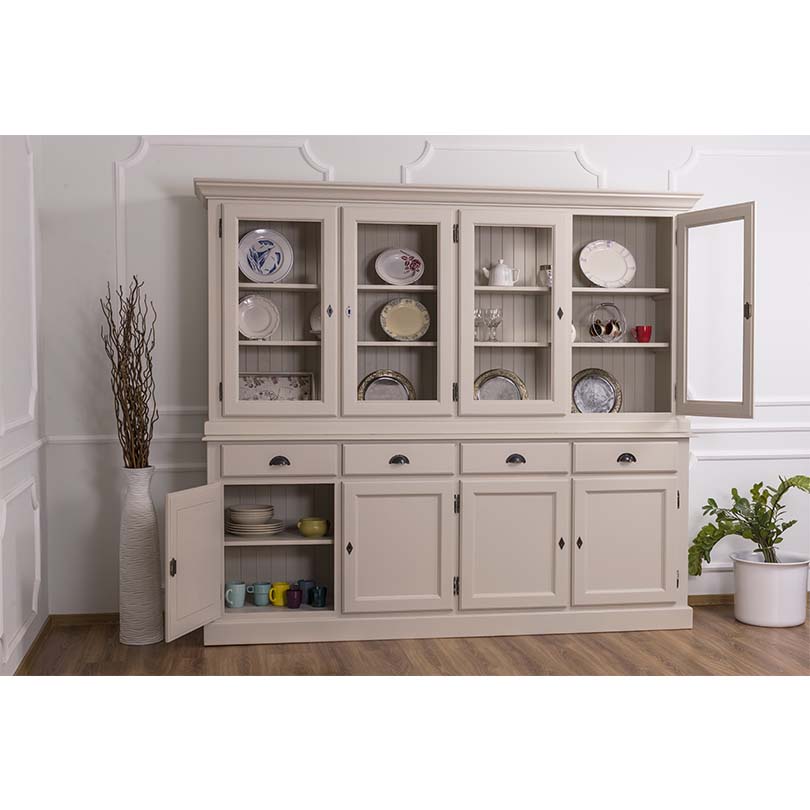 PS602BAS-PS602SUP-P024_4 Vitrinenschrank im Shabby Chic - in vielen Farben erhältlich!