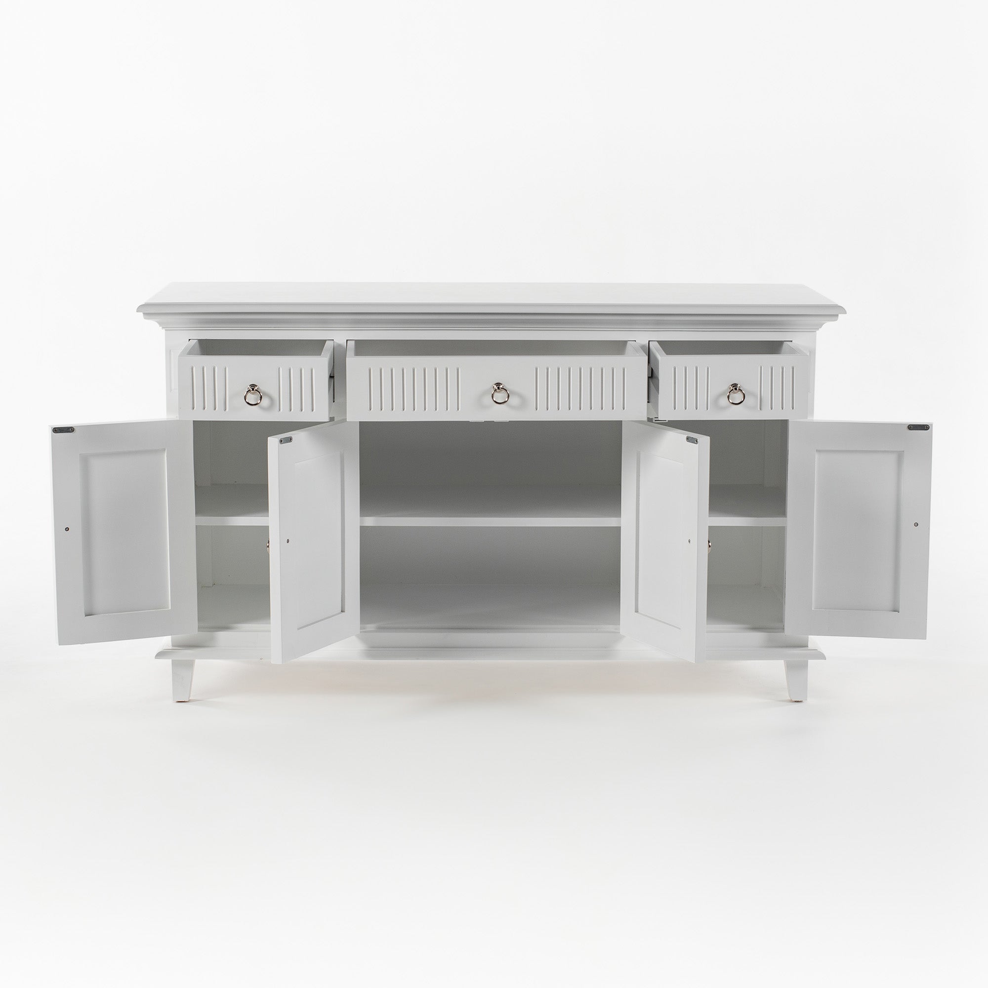 Skansen Sideboard mit 4 Türen und 3 Schubladen – Klassisches Weiß