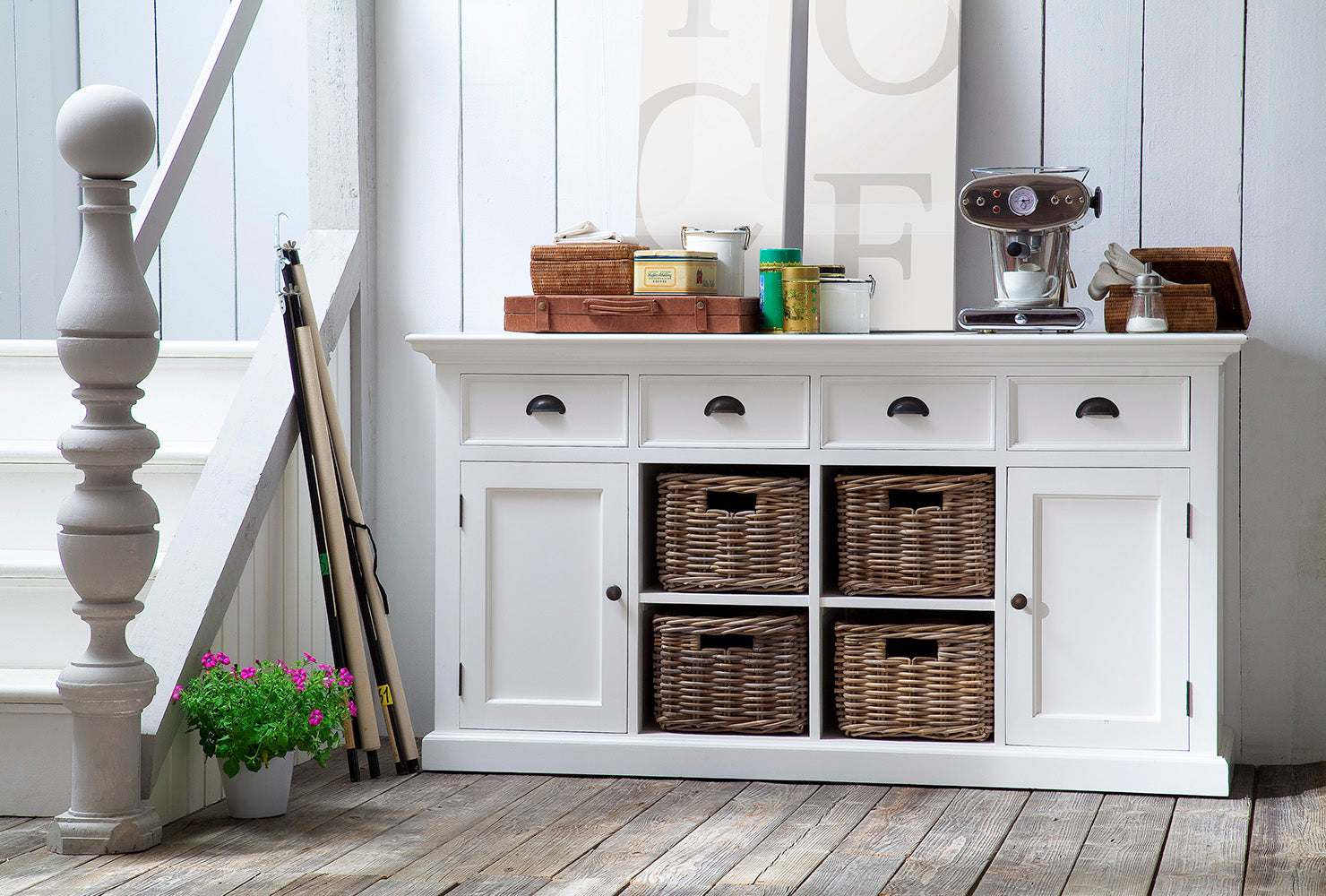 Halifax Großes Sideboard / Buffet – Weiß