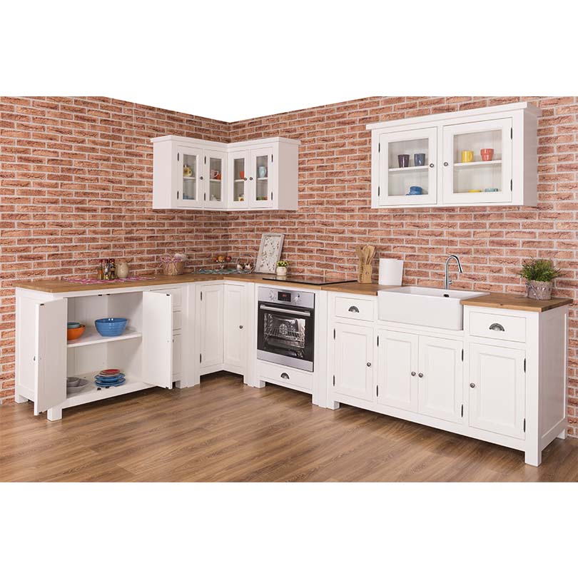 Passgenauer Eckhängeschrank im Shabby Chic - in vielen Farben erhältlich!