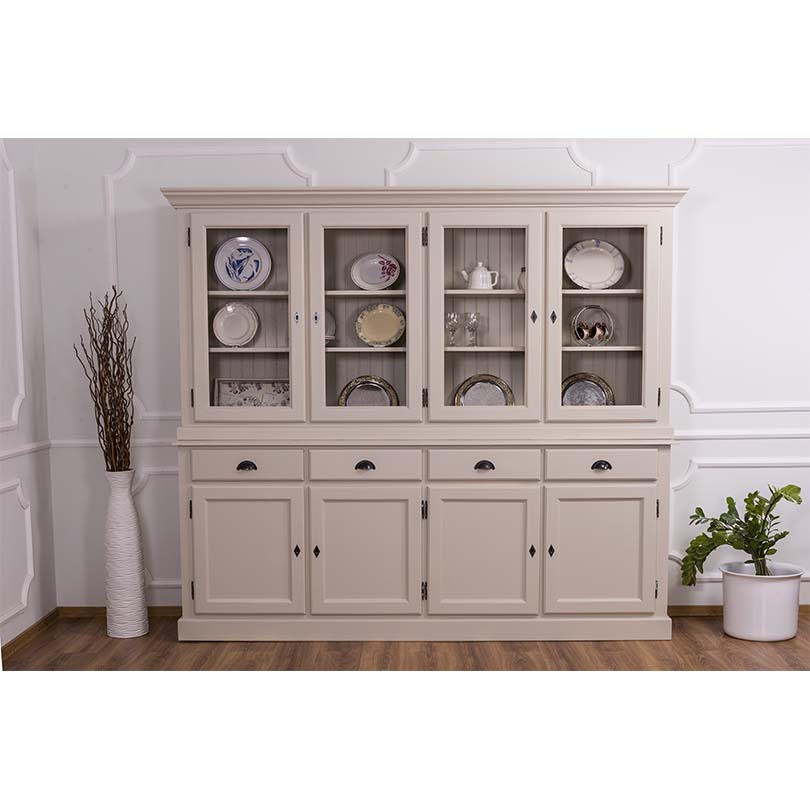 PS602BAS-PS602SUP-P024_1 Vitrinenschrank im Shabby Chic - in vielen Farben erhältlich!