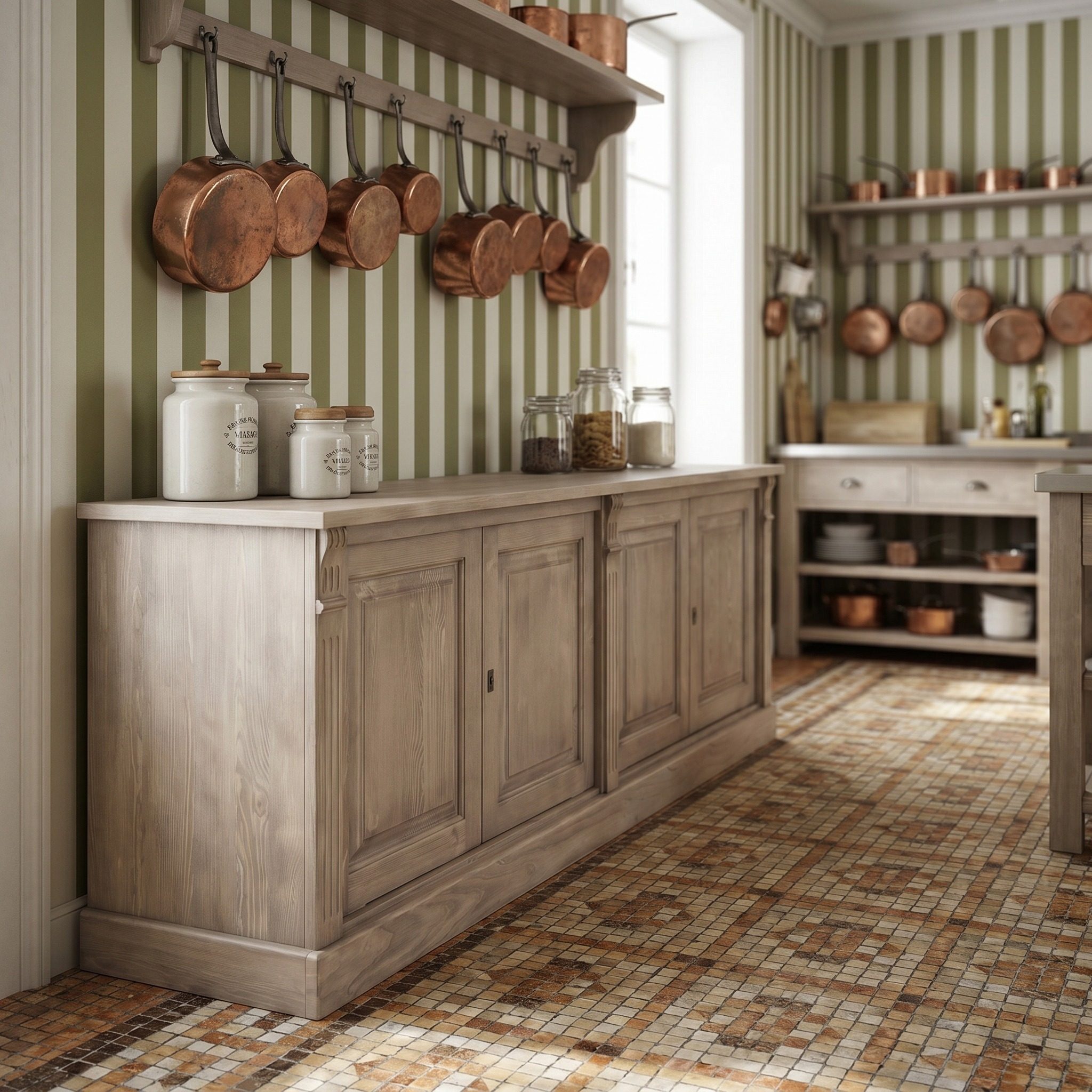 Schlichtes Sideboard im Jugendstil mit vier Türen - in vielen Farben erhältlich!