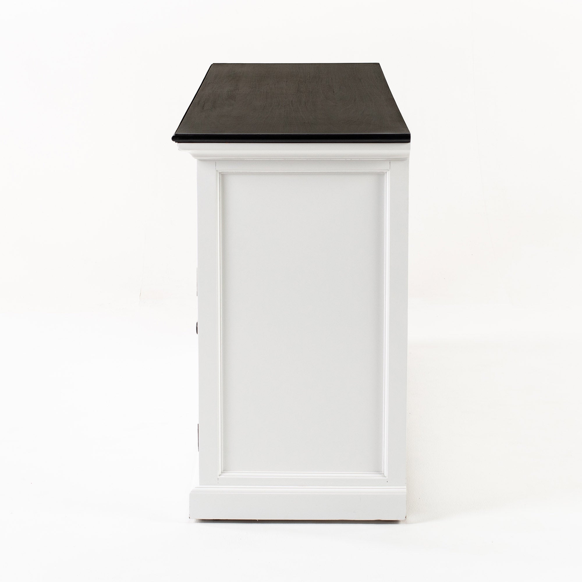 Halifax Contrast Buffet – Sideboard in Weiß mit schwarzer Tischplatte