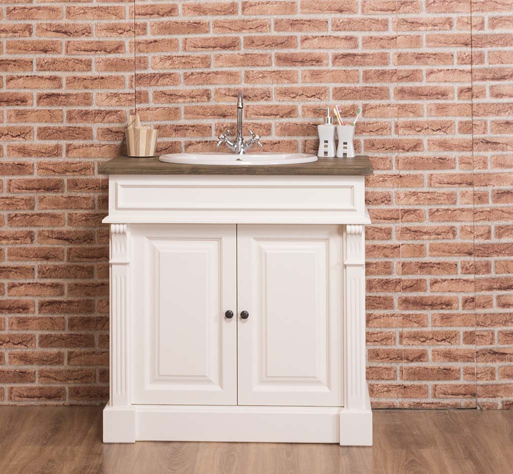Rustikaler Waschbeckenschrank im Shabby Chic - in vielen Farben erhältlich! Rustikaler Waschbeckenschrank im Shabby Chic - in vielen Farben erhältlich!