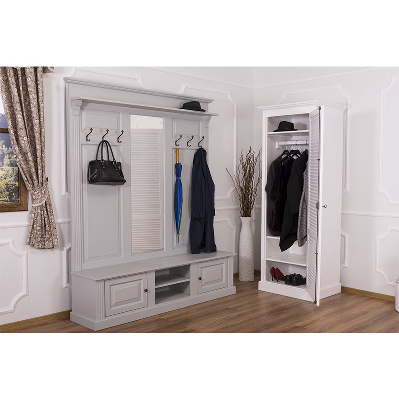 Große Garderobe mit Spiegel im Landhausstil - in vielen Farben erhältlich!