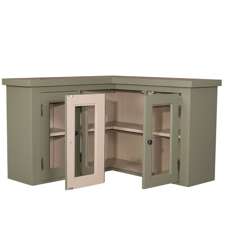 Passgenauer Eckhängeschrank im Shabby Chic - in vielen Farben erhältlich!