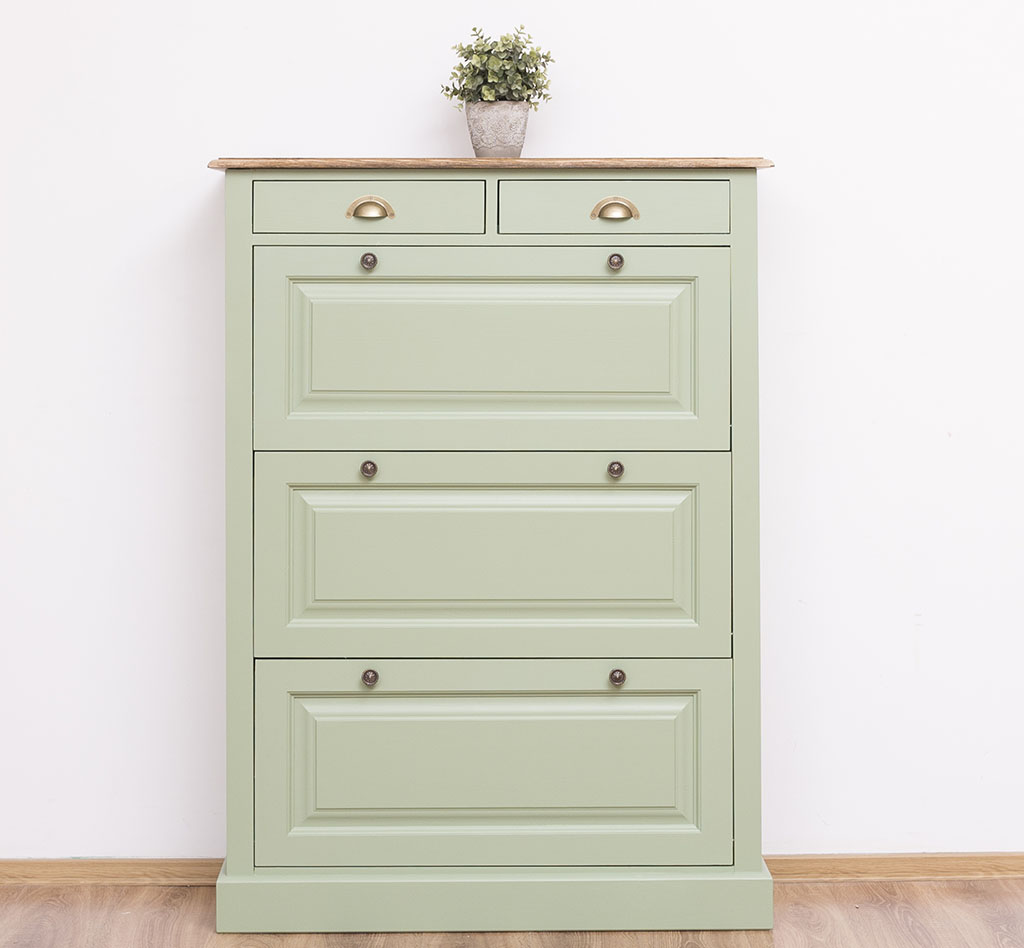 Eleganter Schuhschrank im Shabby Chic - in vielen Farben erhältlich!