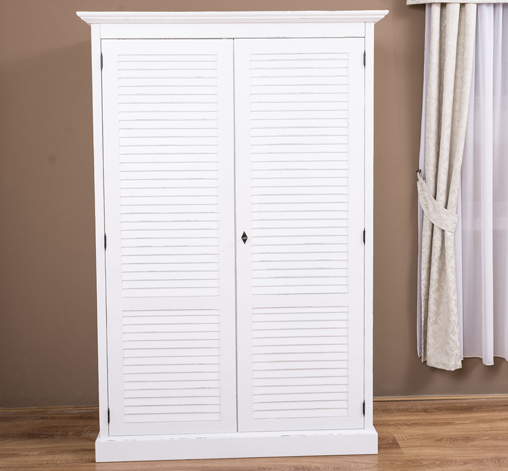 Edler Kleiderschrank mit Lamellentüren - in vielen Farben erhältlich!