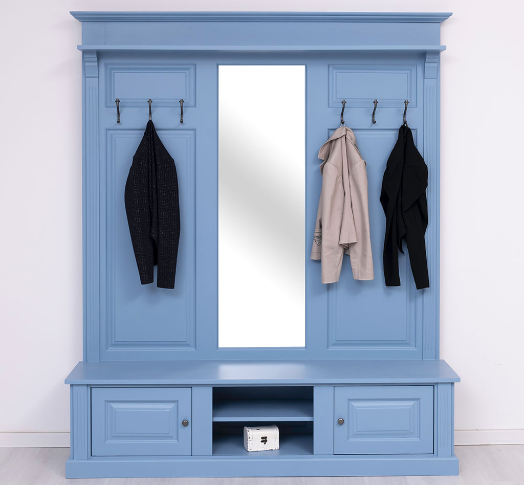 Große Garderobe mit Spiegel im Landhausstil - in vielen Farben erhältlich!