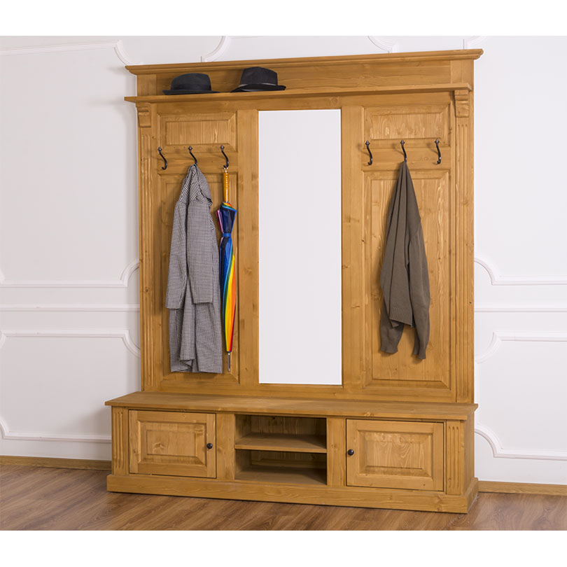 Große Garderobe mit Spiegel im Landhausstil - in vielen Farben erhältlich!