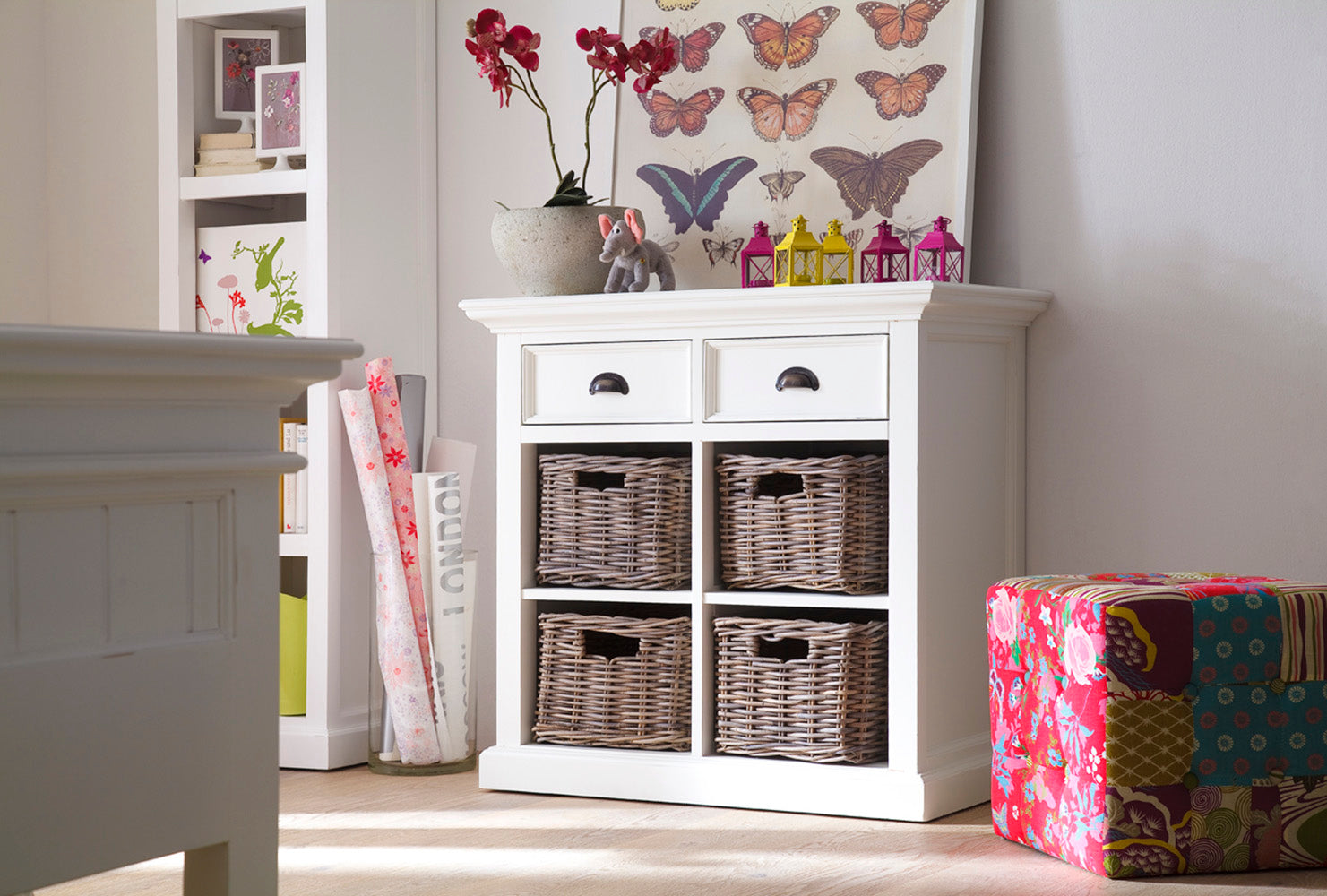 Halifax Kleines Sideboard – Weiß