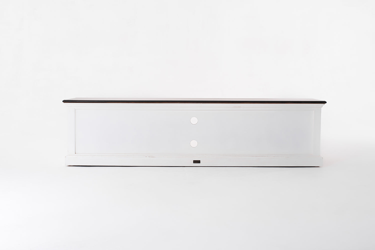 Halifax Accent Lowboard 180 cm – Weiß mit brauner Holzplatte