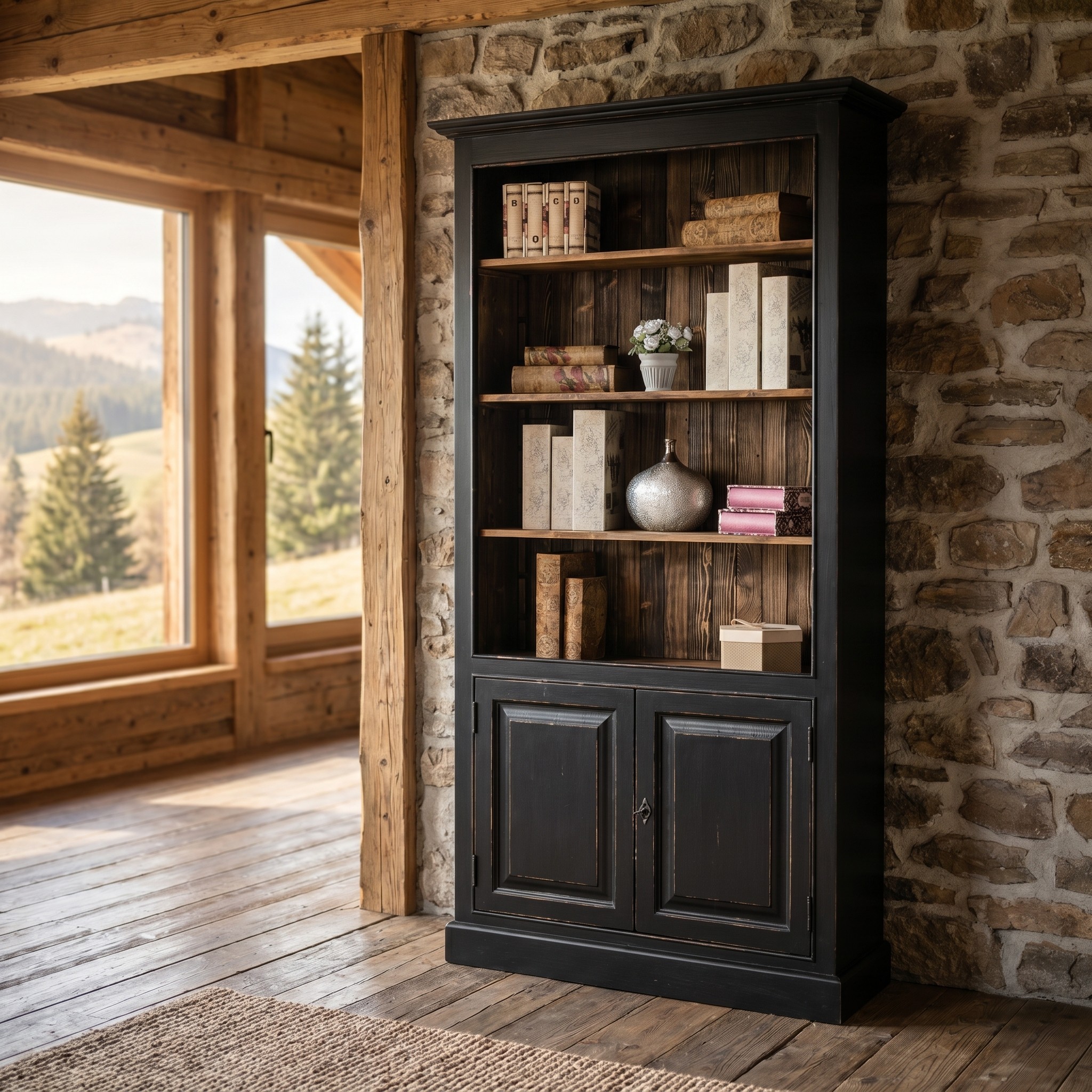 Rustikales Bücherregal im Landhausstil - in vielen Farben erhältlich!