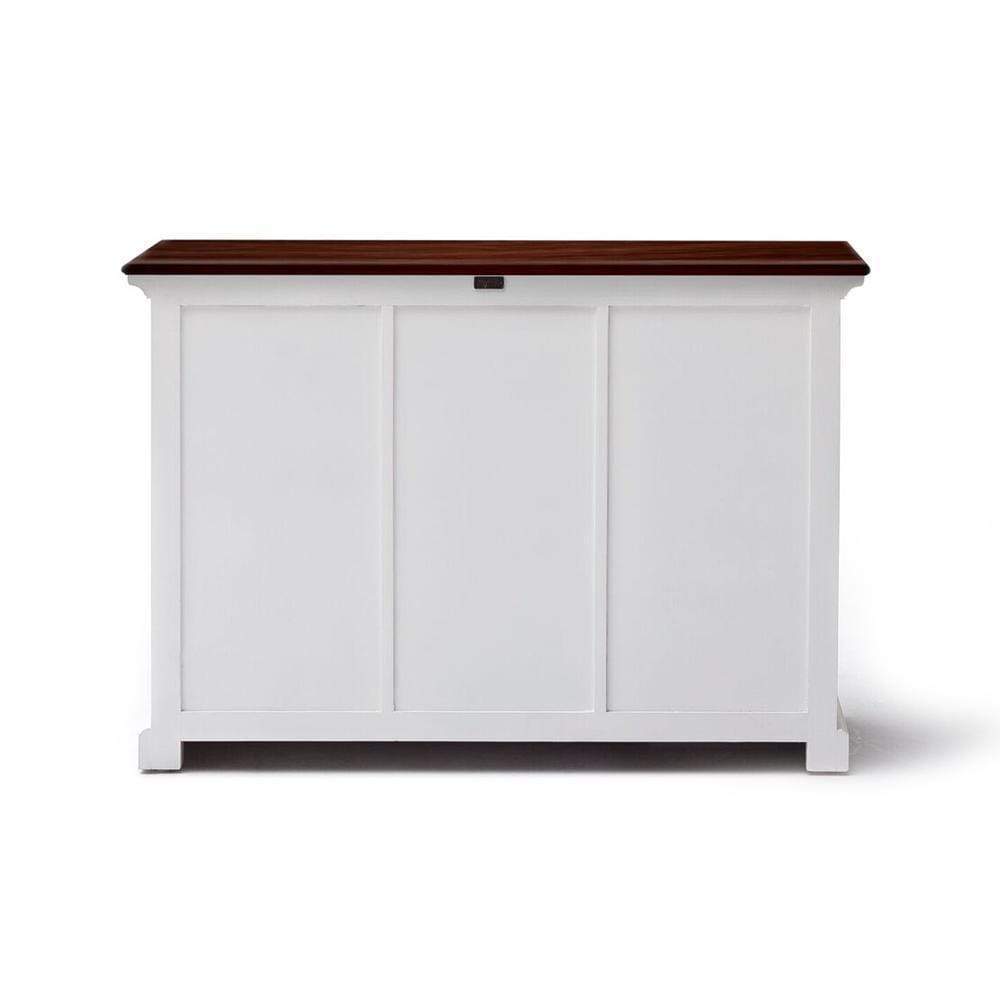 Halifax Sideboard Weiß mit brauner Holzplatte